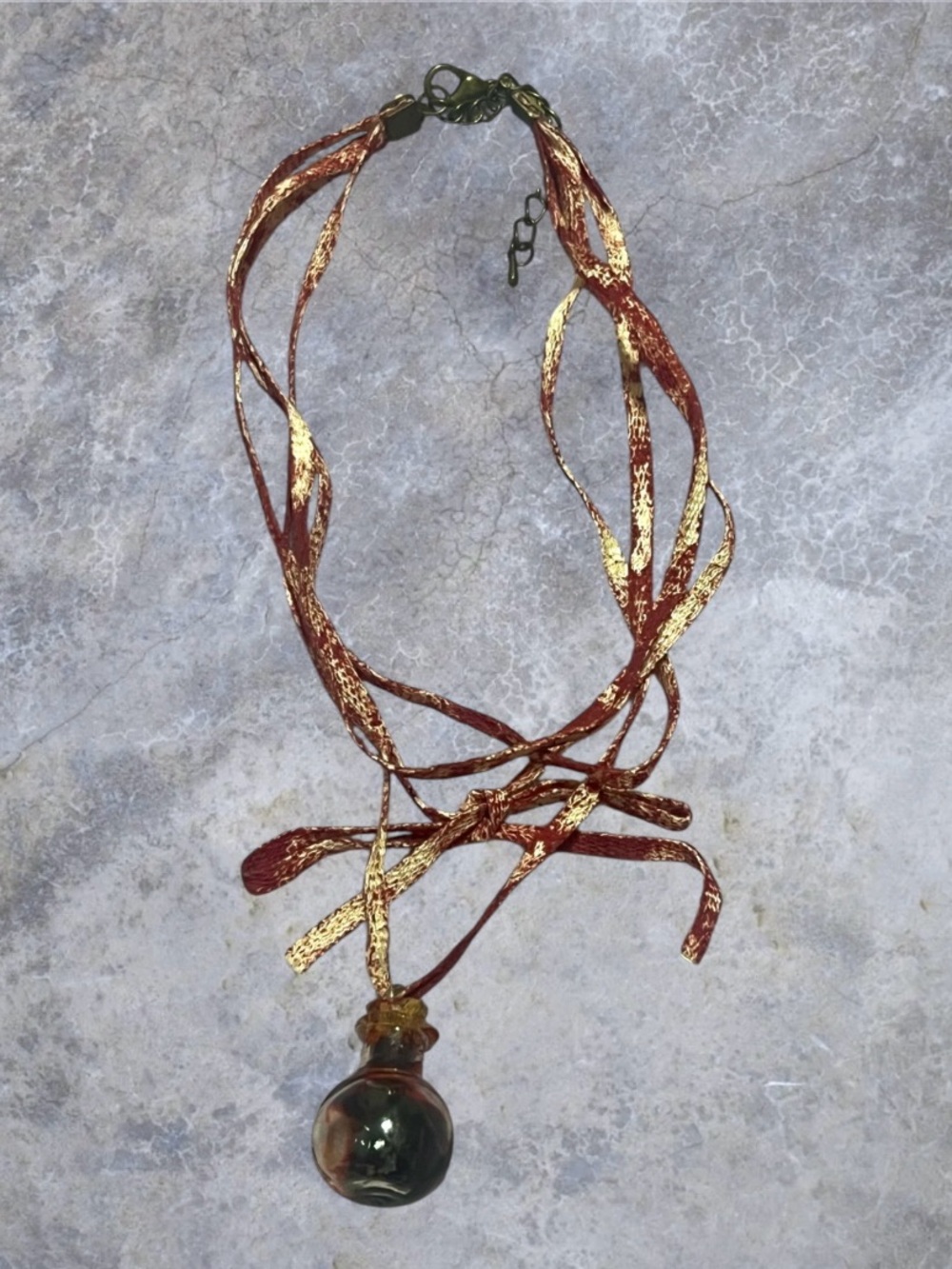 Blood stained vial choker